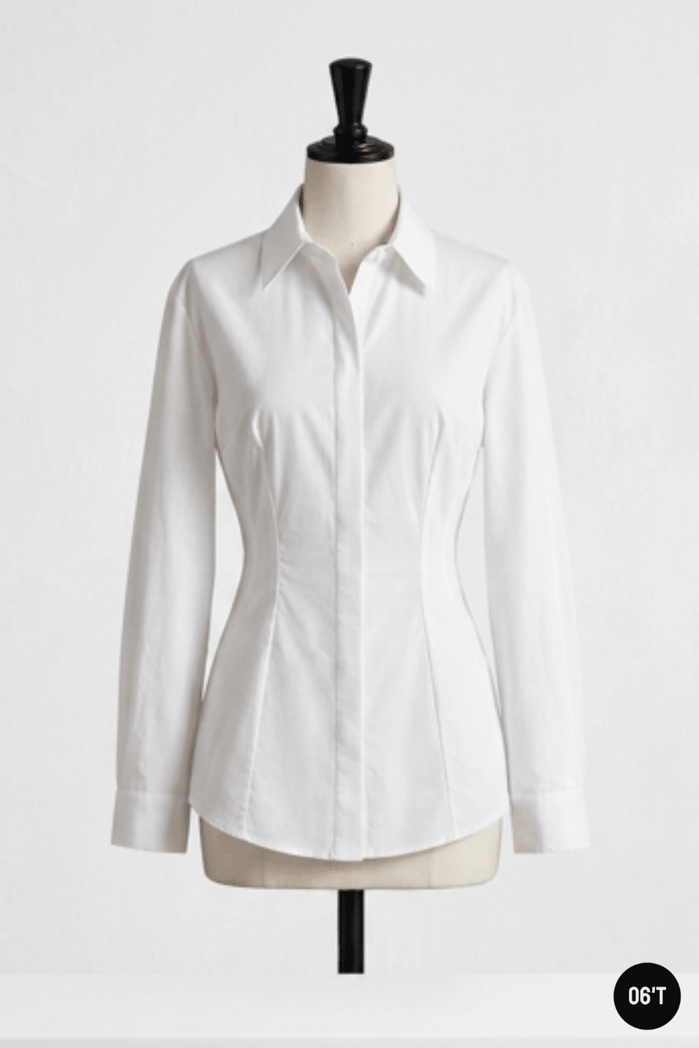 Chemise Oxford Femme Tall Blanche 100% Coton — Coupe Cintrée Taille Haute - OVERSIXTALL36