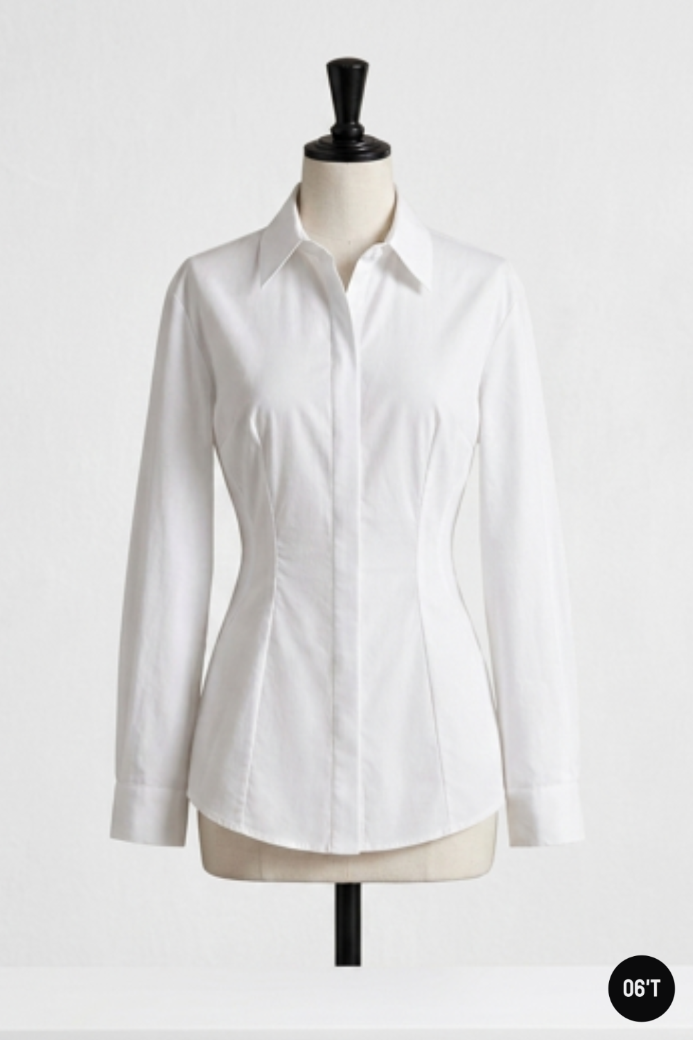 Chemise Oxford Femme Tall Blanche 100% Coton — Coupe Cintrée Taille Haute