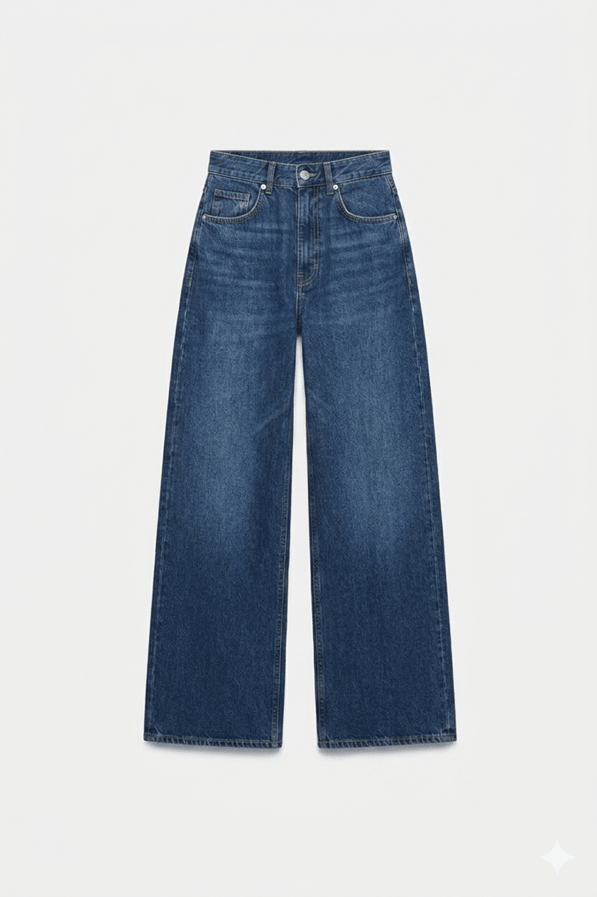 JEAN TALL EXTRA WIDE LEG HIGHT WAIST BRUT DENIM - OVERSIXTALL36 - 3836