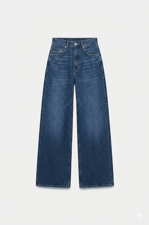 JEAN TALL EXTRA WIDE LEG HIGHT WAIST BRUT DENIM - OVERSIXTALL36 - 3836