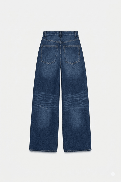 JEAN TALL EXTRA WIDE LEG HIGHT WAIST BRUT DENIM - OVERSIXTALL36 - 3836