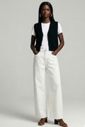 Jean wide leg écru grande femme tall coupe ample style mode femme grande france