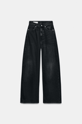 Jean large noir femme 1m75 1m80 1m85 tall extra wide leg taille haute coton premium